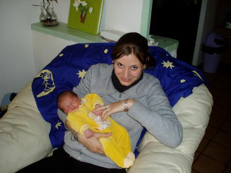 Enzo avec sa marraine!
